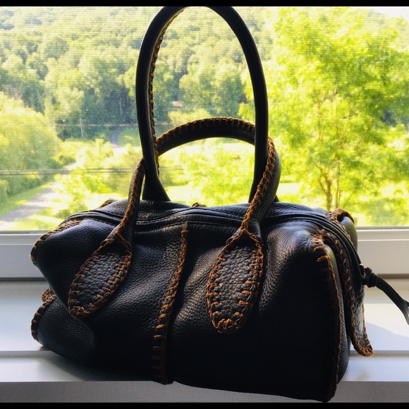 Carlos Falchi Handbags - ON SALE Leather Satchel by Fatto A Mano